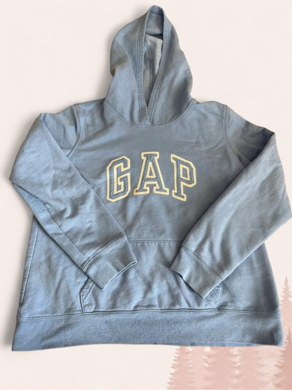 GAP Blue Logo Hoodie Size L
